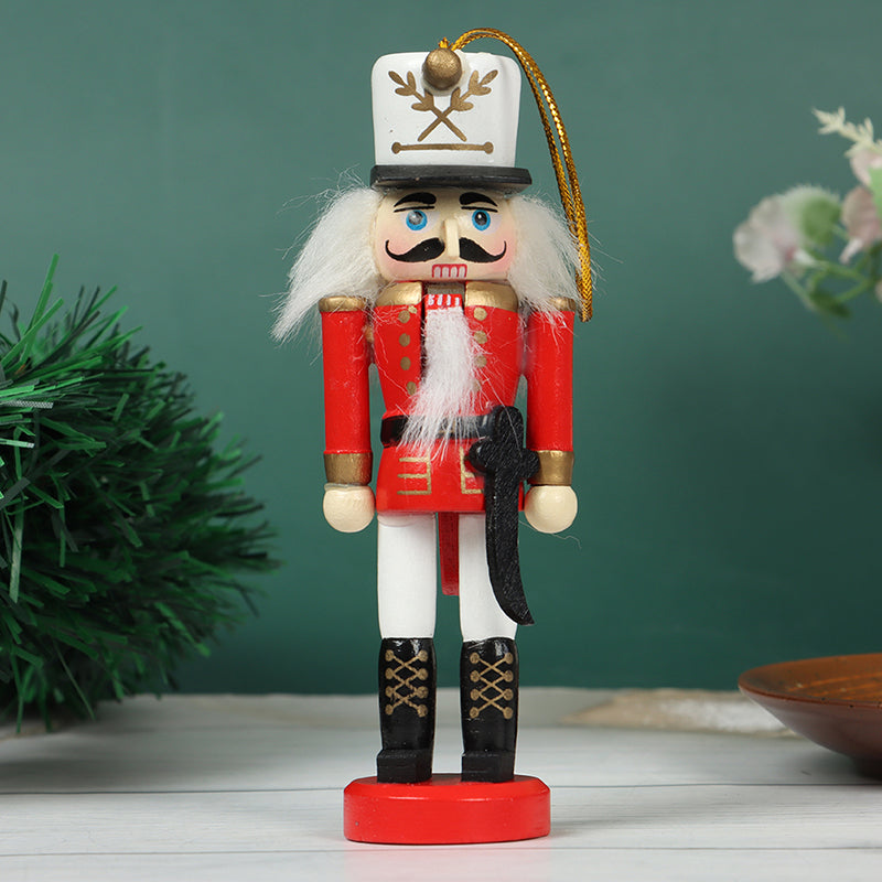 12cm Wooden Nutcracker Soldier Christmas Decoration W939