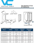 Open Wall Mount Frame Rack with Hinge, Adjustable Depth 18"-30" Z246