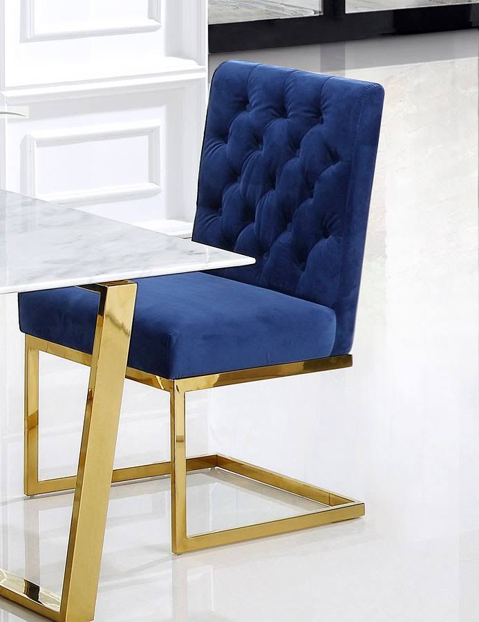 Navy Velvet Dining Chair, Set of 2 L723