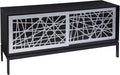 Black/Silver Media Cabinet W798005