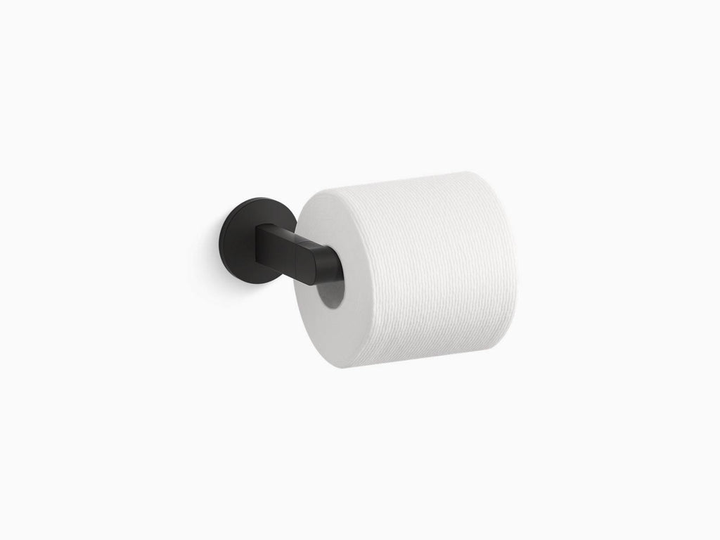 Matte Black Pivoting Toilet Paper Holder K8114