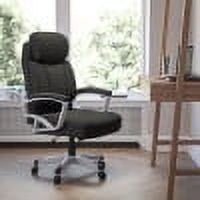 Black Fabric Executive Swivel Office Chair with Arms I839930