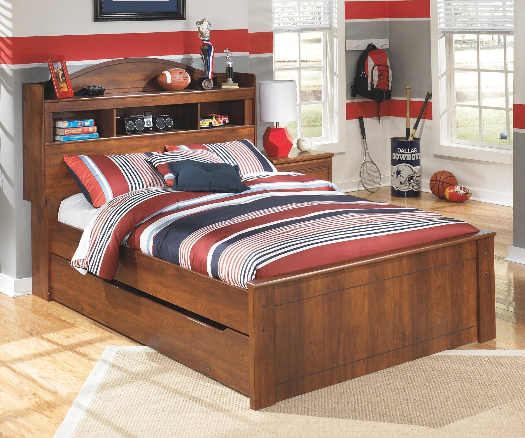 Twin Bookcase Headboard Brown E731780