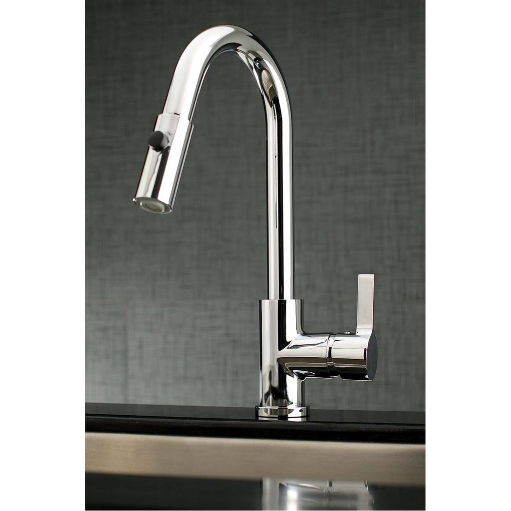 Brushed Nickel Single-Handle Pull-Down Kitchen Faucet L27884