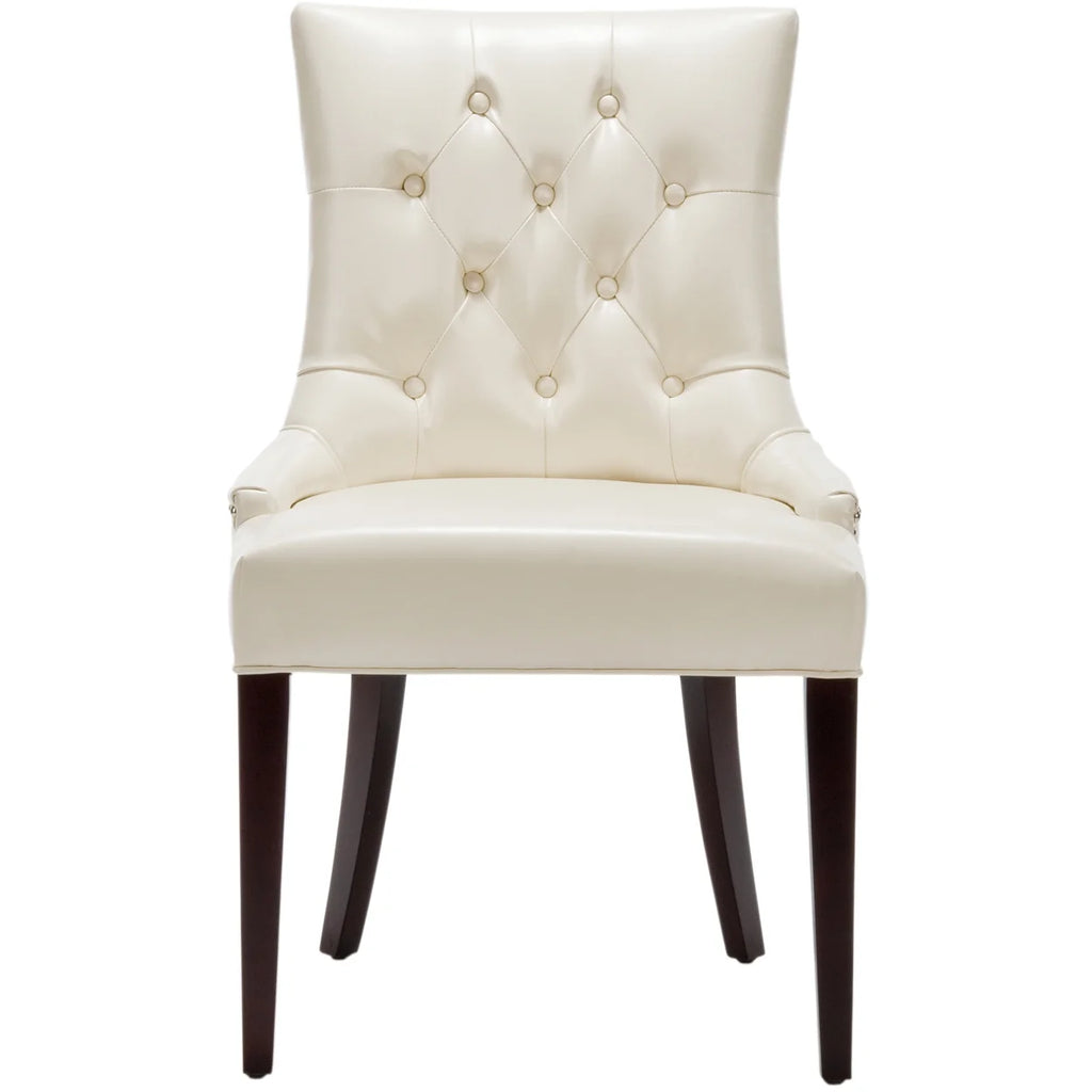 Tufted Chair Nickel Nail Head Cream L3135