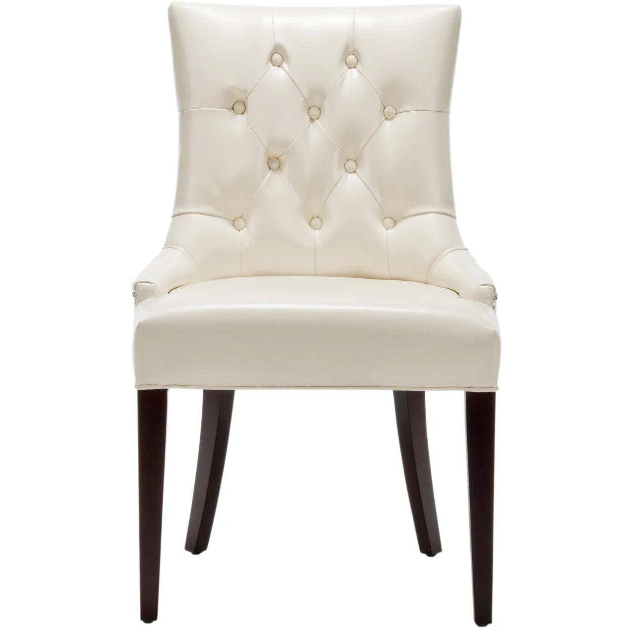 Tufted Chair Nickel Nail Head Cream L3135