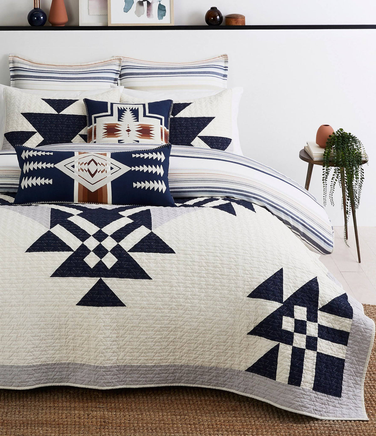 Ivory Multi King Comforter Mini Set P88405