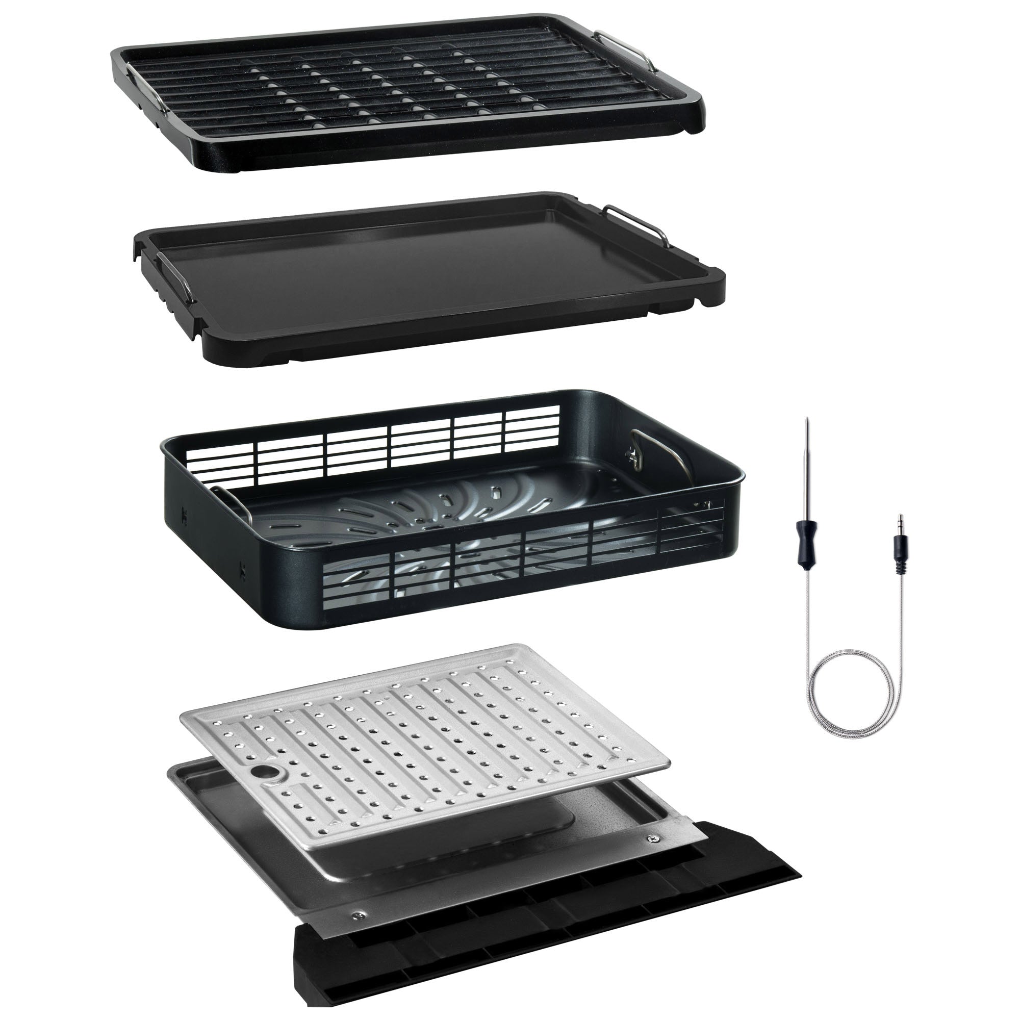 Smokeless Grill, Griddle, & Air Fryer with Built-in Temperature Probe X435722