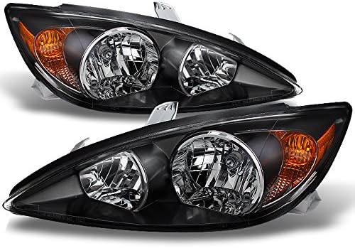 Black Bezel Headlights Front Lamps Pair N4315