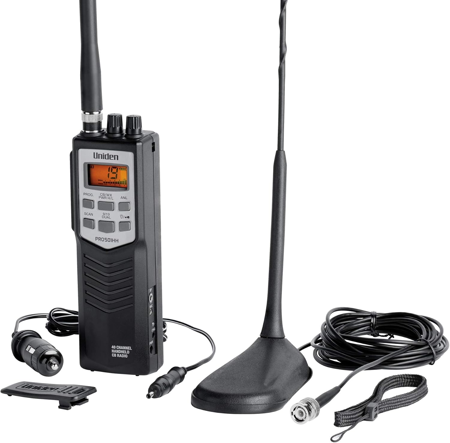 40 Channel Handheld CB Radio with Belt Clip And Strap F1151