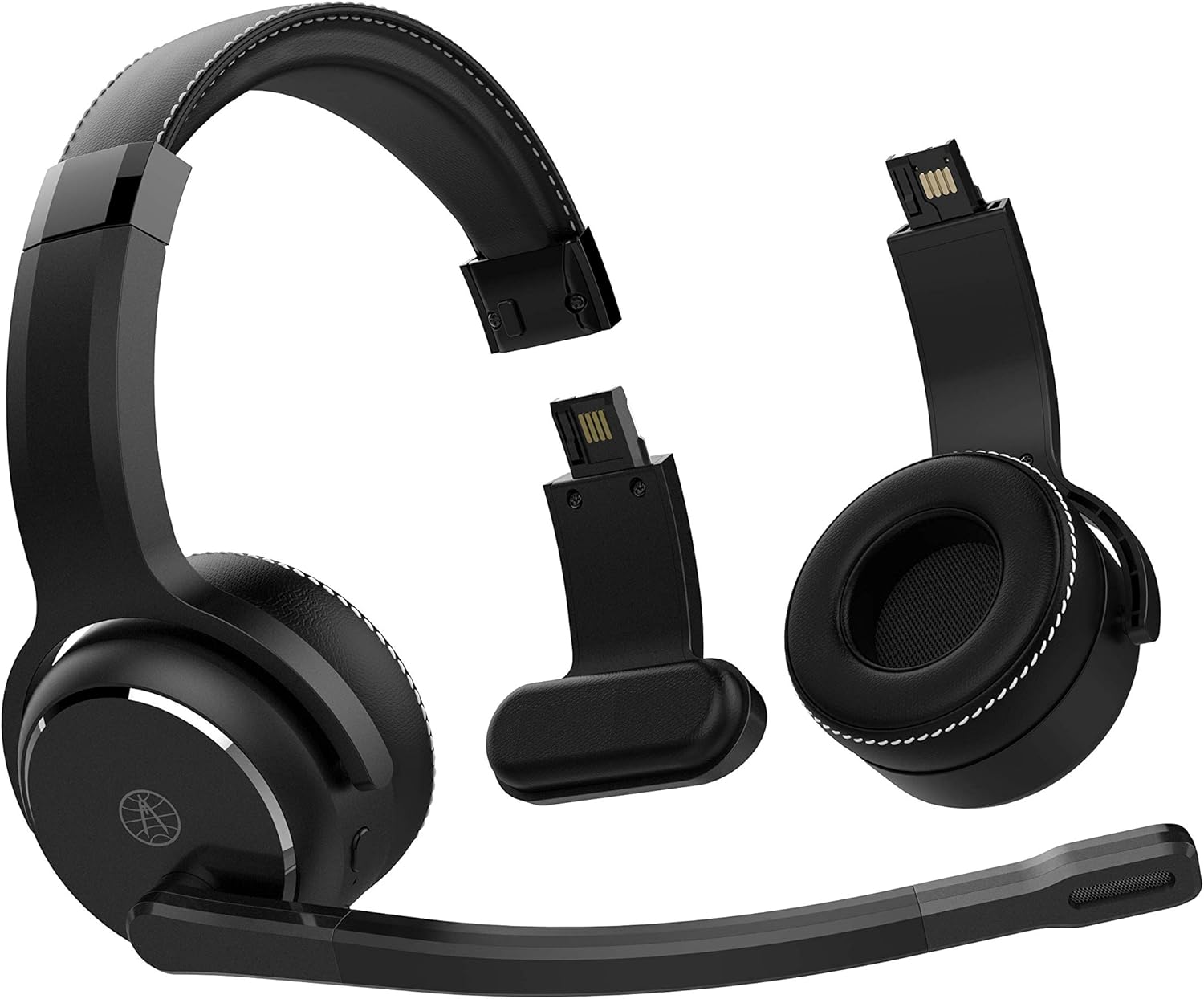 Black Wireless Headset with Noise Cancellation W397194