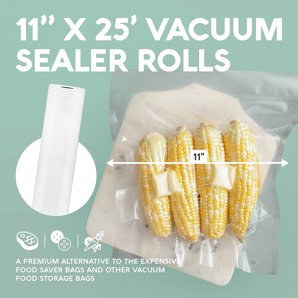 4 Pack 11"x25' BPA Free Vacuum Sealer Bags Z6429