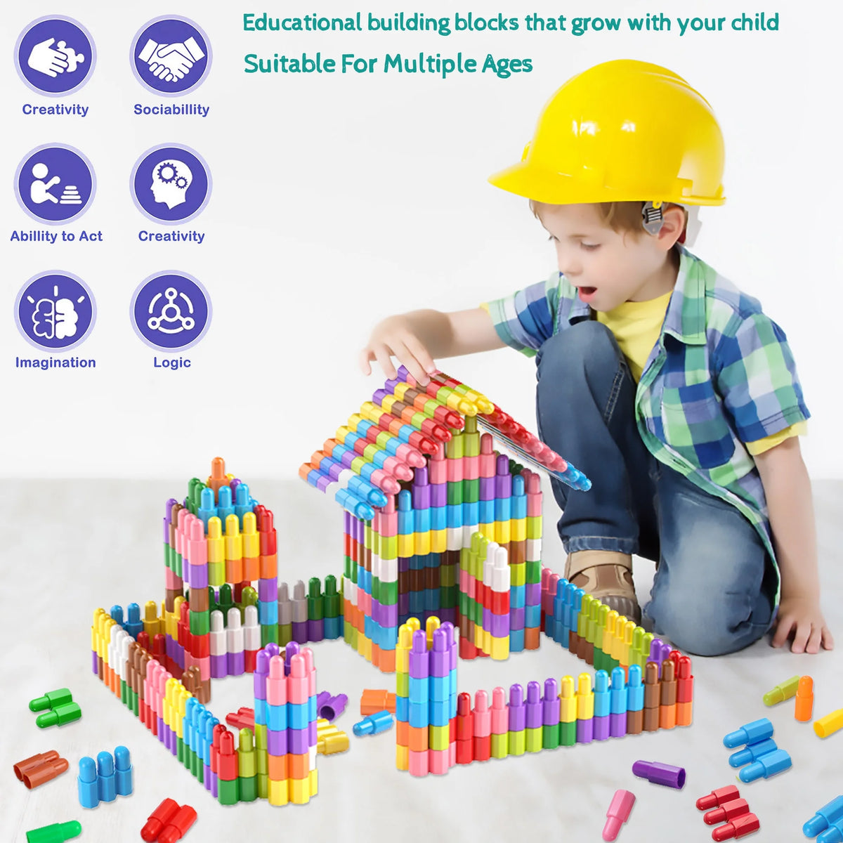 140 Pcs STEM Building Blocks Construction Toy Set C43725