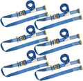 Ratchet Strap for E Track, 20 Foot, 6 Pack, Blue, 1,333 Pound Safe Working Load X972577