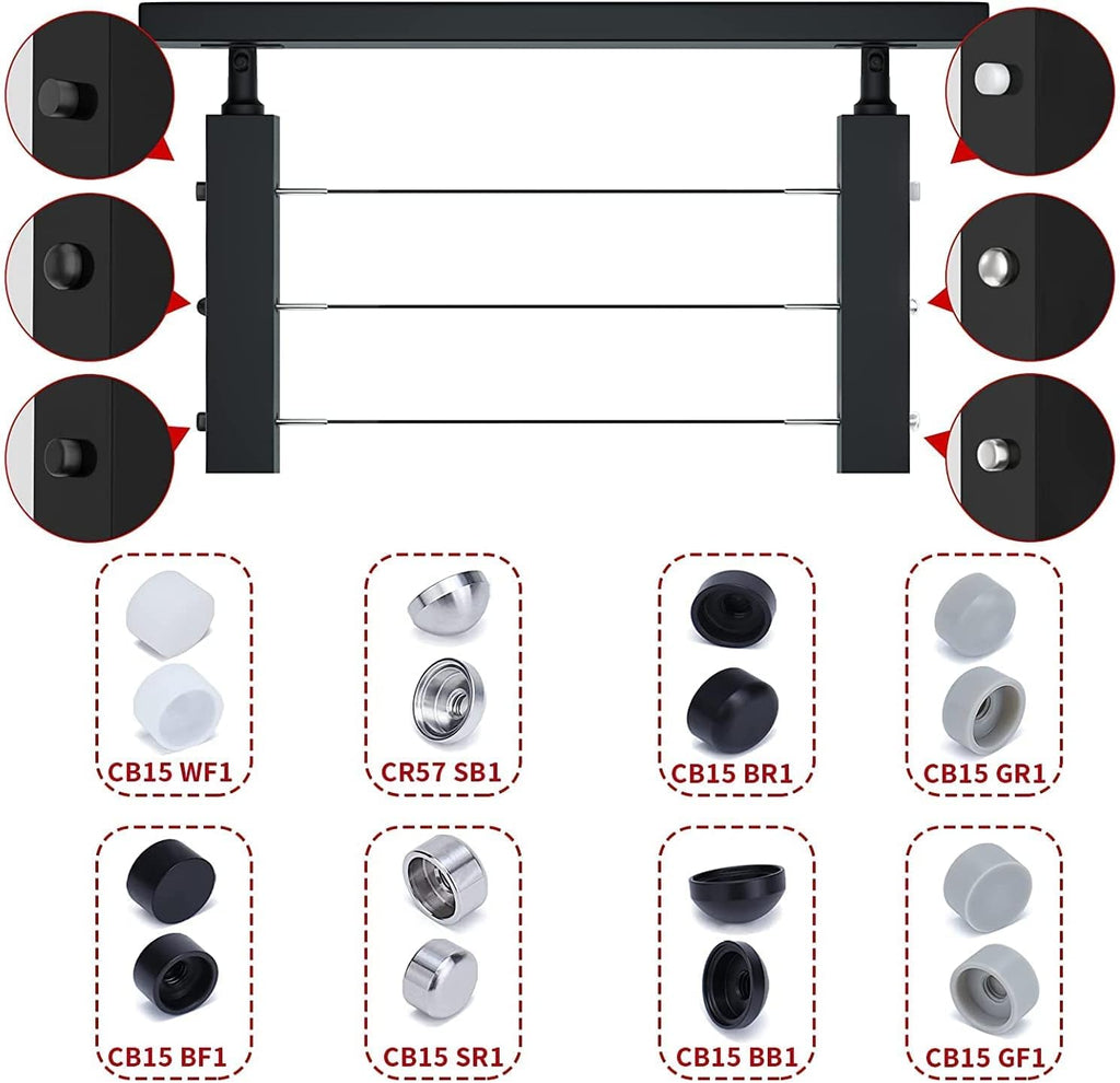 20Pack 1/8 Cable Railing Kit T316 Stainless Steel Terminal O8135