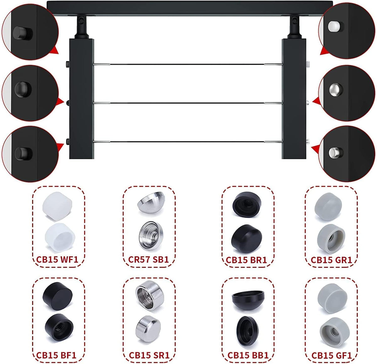 20Pack 1/8 Cable Railing Kit T316 Stainless Steel Terminal O8135