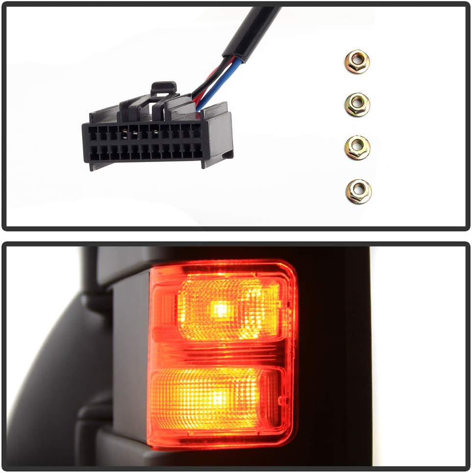 Telescoping Manual Non Heat LED Signal Towing Mirror Driver Side For 2008-2016 Ford F250 / F350 Super Duty Left N91531