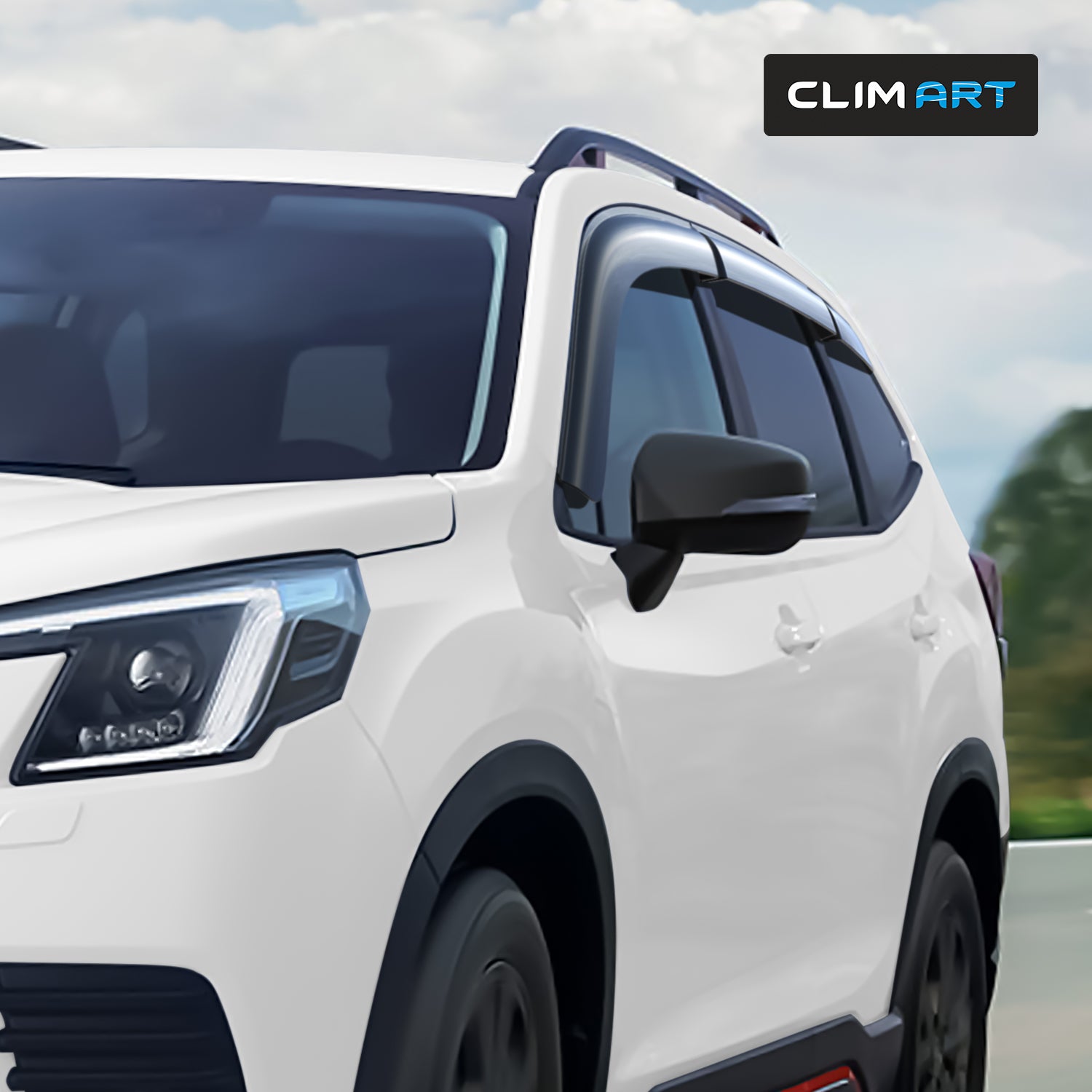 6pcs Tape-on Window Deflectors for Subaru Forester H2017