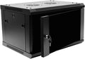 6U Wallmount Cabinet Enclosure 19-Inch Server Network Rack with Locking Glass Door Black D695967