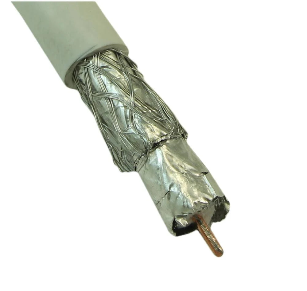 1000ft RG6 Quad Shield White Coax Cable M164864
