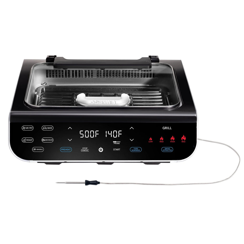 Smokeless Grill, Griddle, & Air Fryer with Built-in Temperature Probe X435722