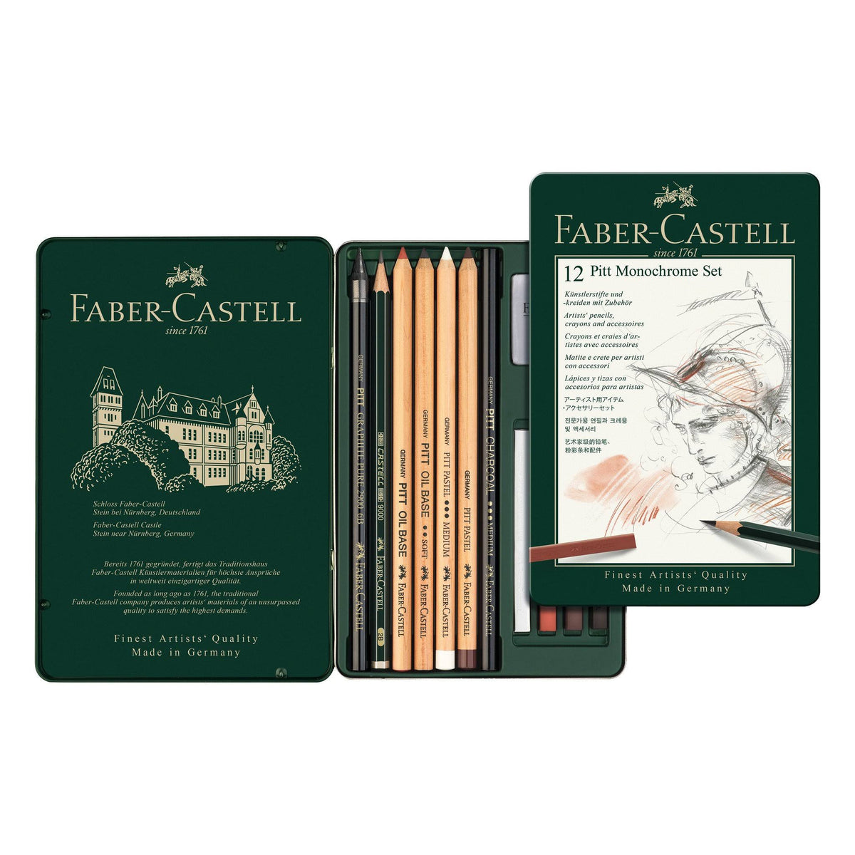 Pitt Monochrome Tin Set of 12 E4390