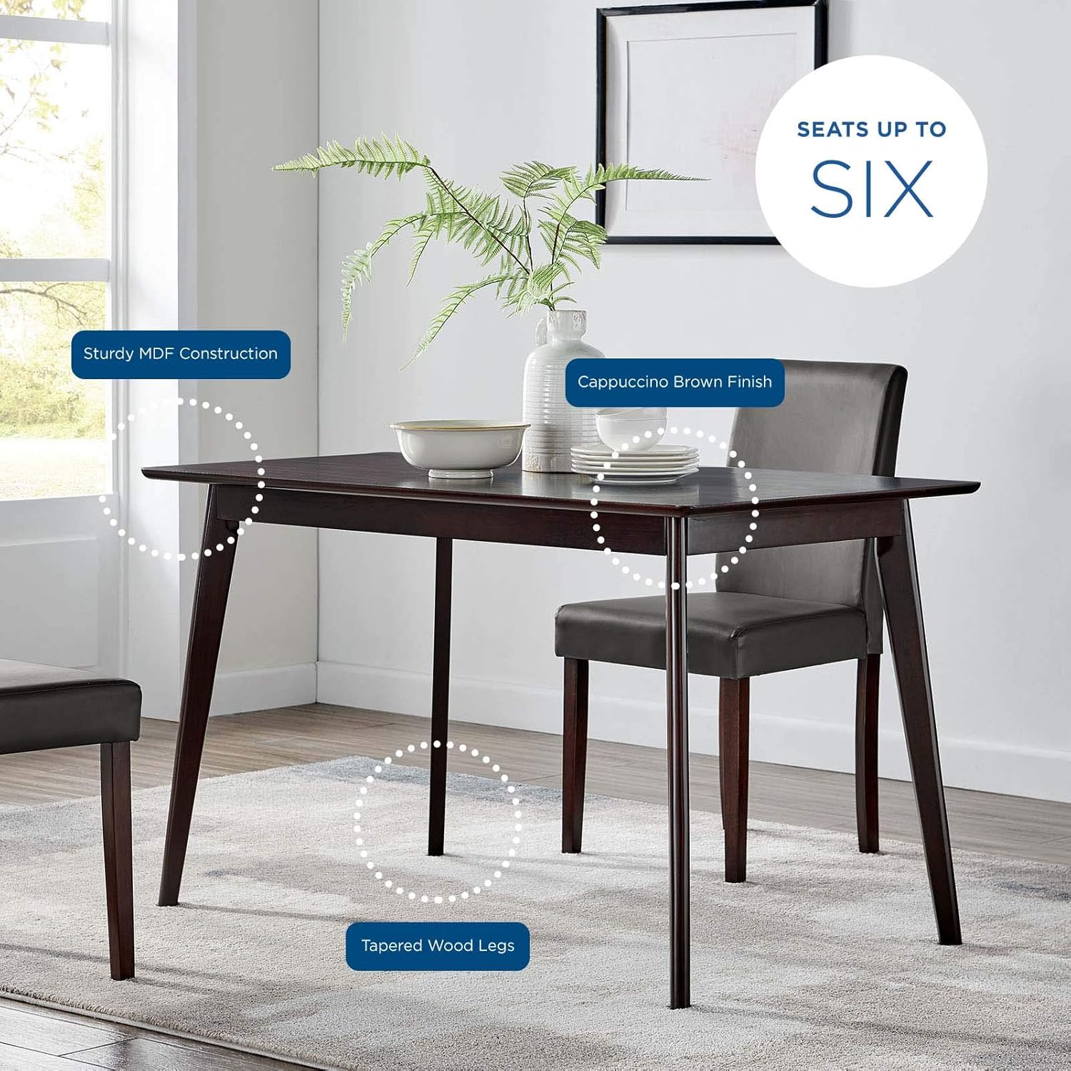 Cappuccino Rectangle Dining Table V50734