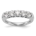 14K White Gold 5-Stone Wedding Band Ring R13323