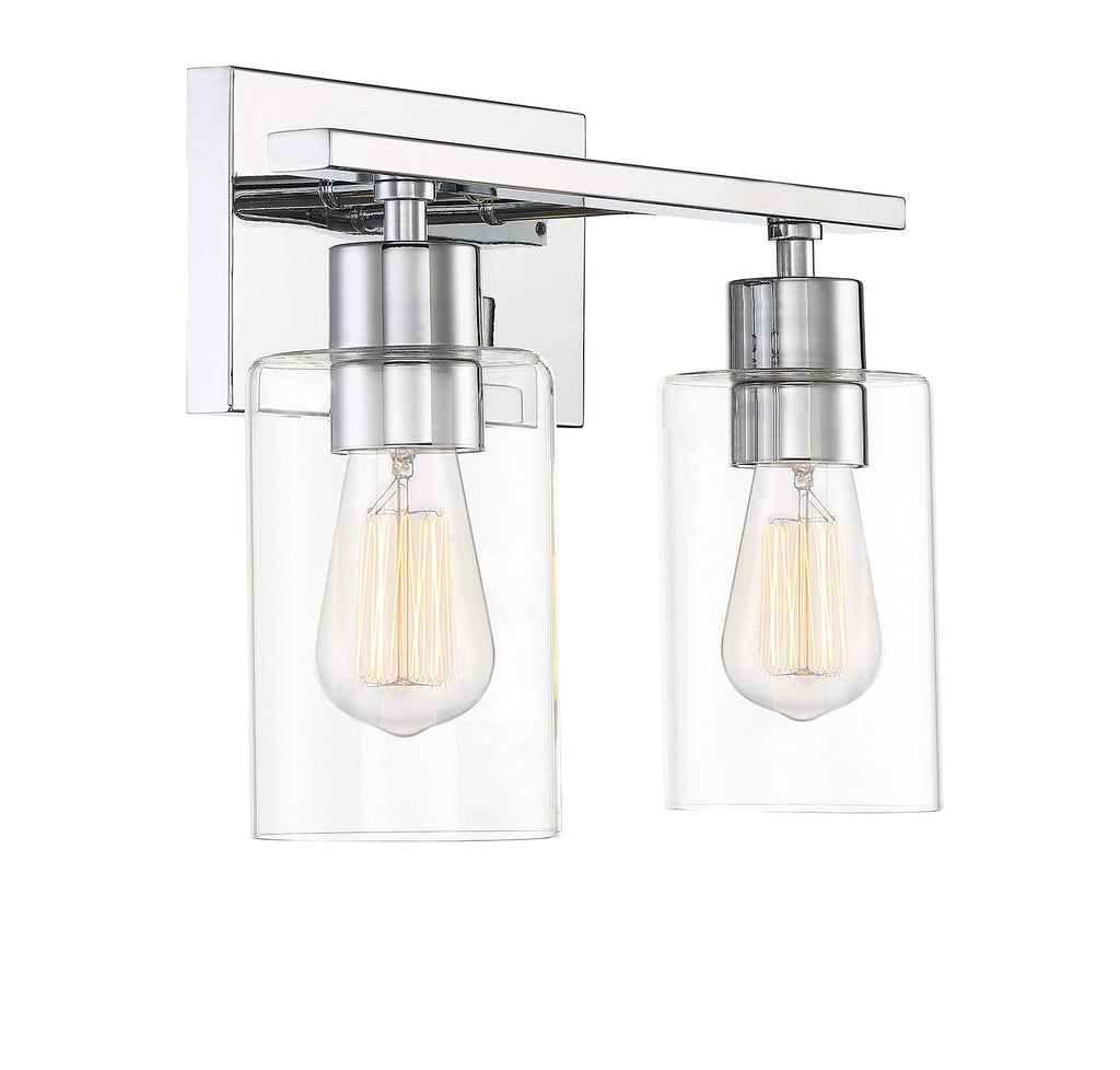 Polished Chrome 2 Light Bath Bar V39522