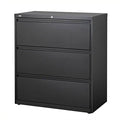 Black 3 Drawer Lateral File Cabinet Q906