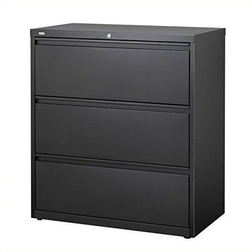Black 3 Drawer Lateral File Cabinet Q906