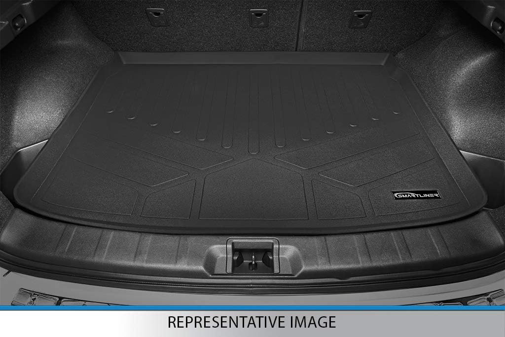 Black Custom Fit Floor Mats 2 Rows and Cargo Liner Trunk Set L399088