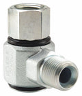 Hydraulic Swivel Fitting, 1/2-14, Female NPTF, Male NPTF, Carbon Steel U5493