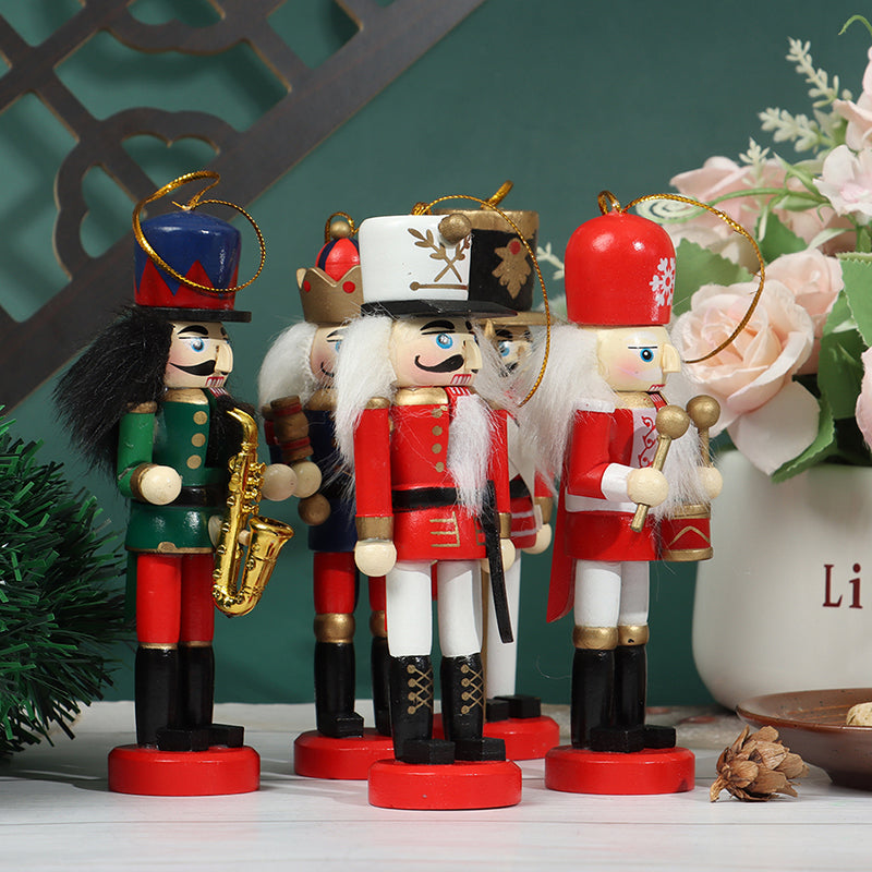 12cm Wooden Nutcracker Soldier Christmas Decoration W939