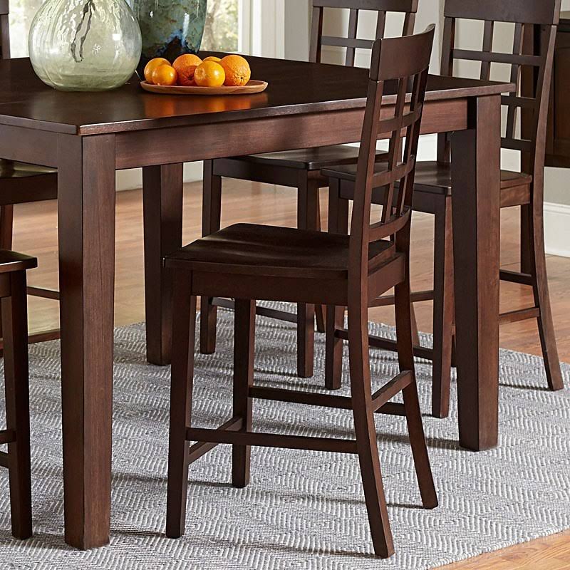 Espresso Window Pane Counter Chair Set of 2 L81000