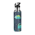 Stainless Steel Insulated Vacuum Flask Water Bottle with Straw Lid E467
