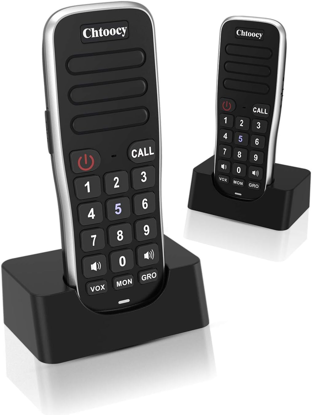 2 Packs Black Handheld Wireless Intercom System I240577