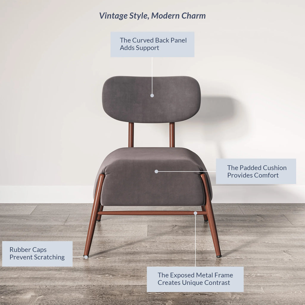 Espresso Velvet Accent Chair B43372