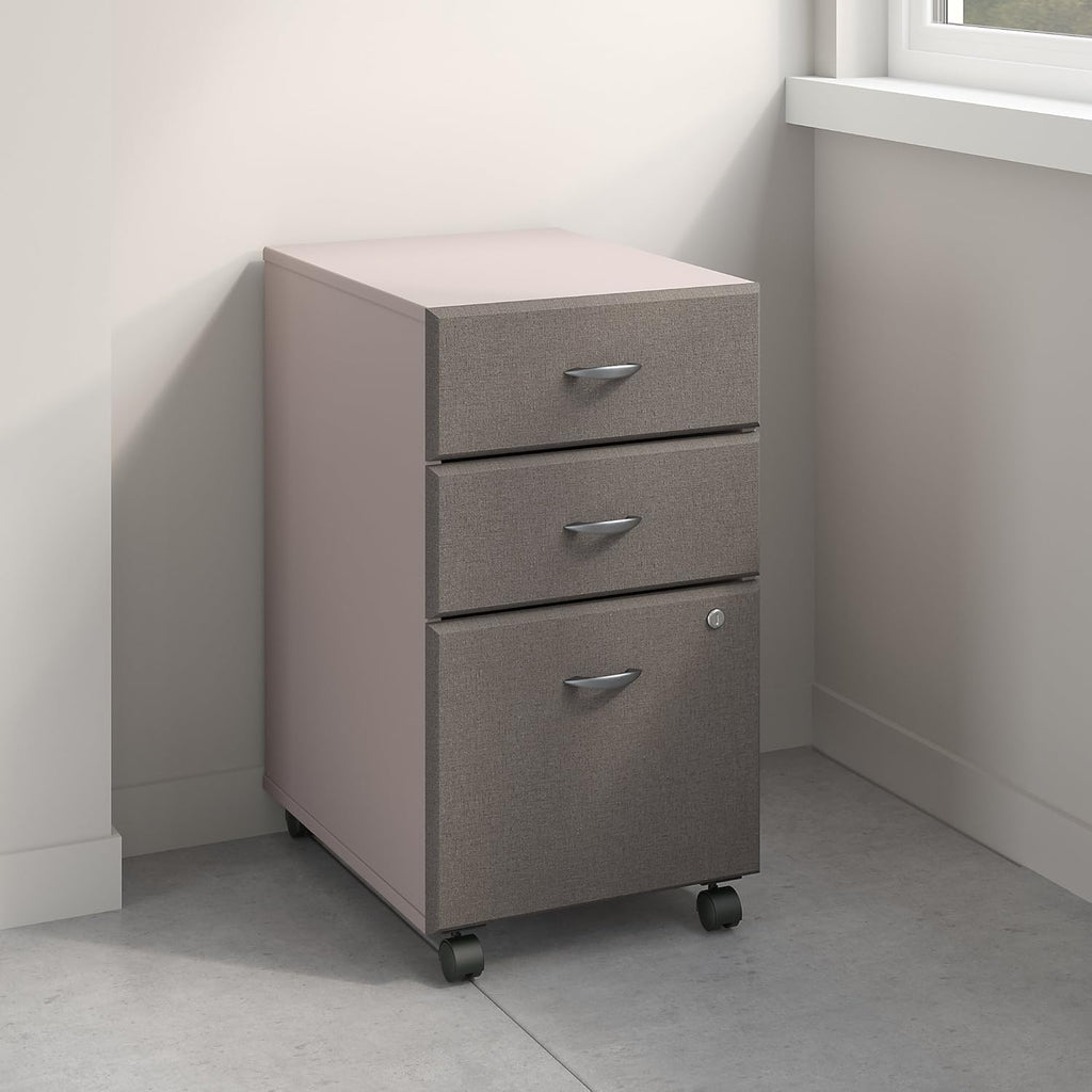 3 Drawer Mobile File Cabinet, Pewter W9960