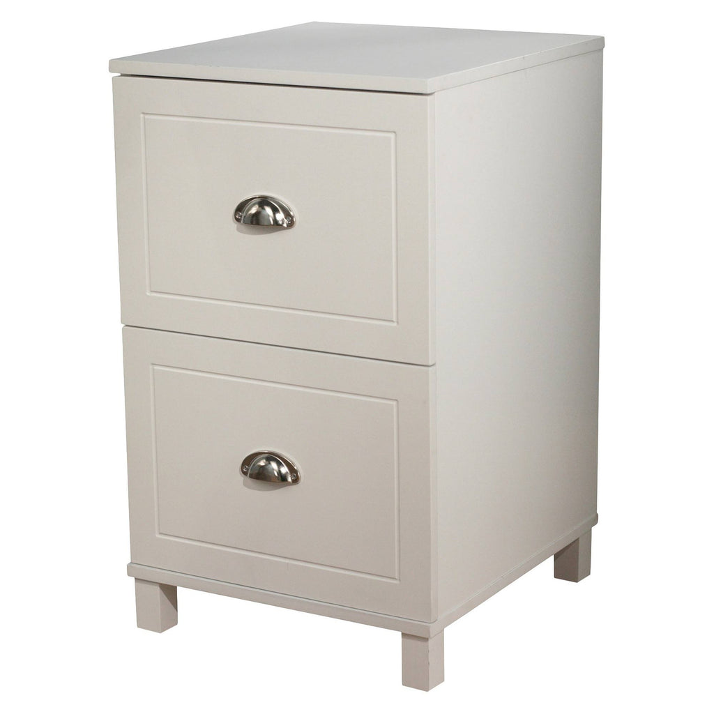 Antique White Two Drawer Filing Cabinet T83444