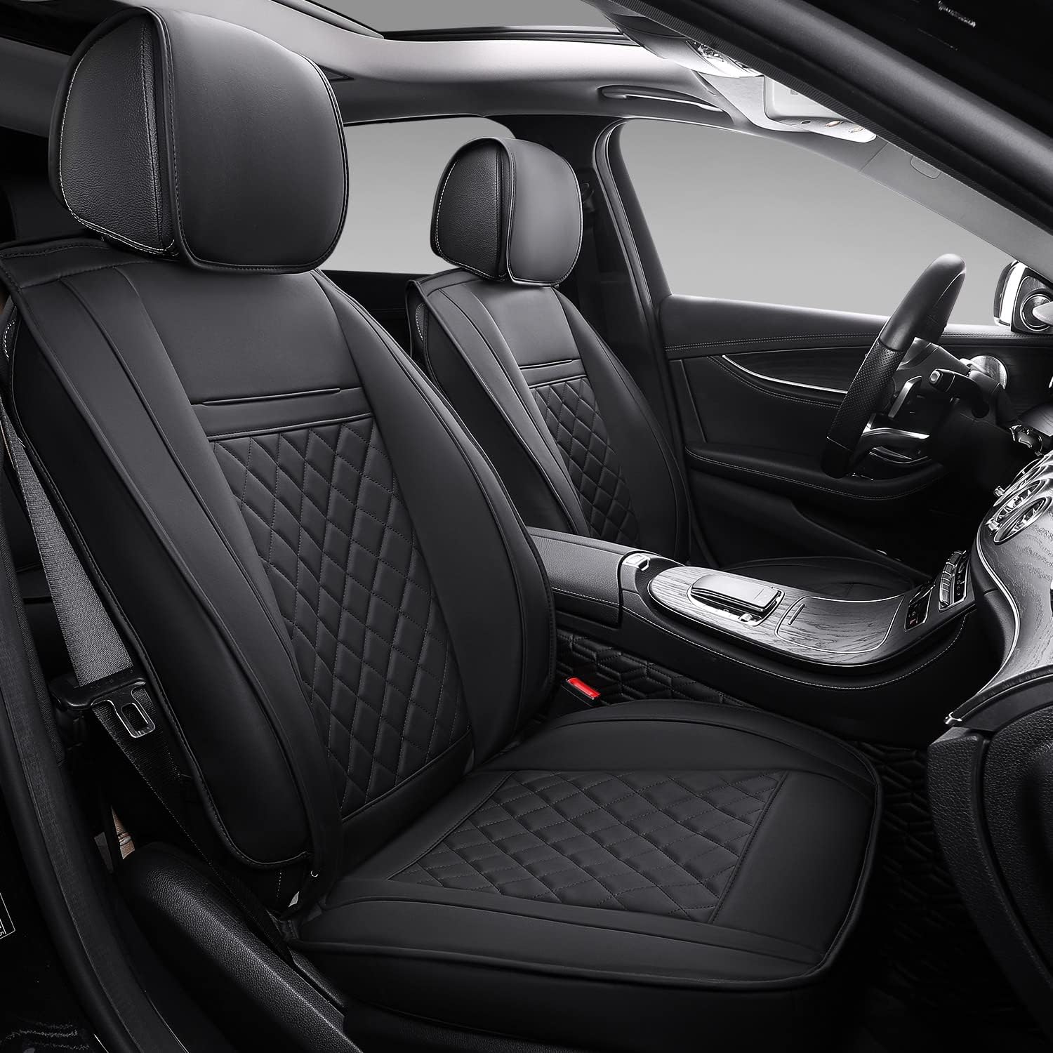 Black Seat Covers Full Set for Nissan Xterra E541616