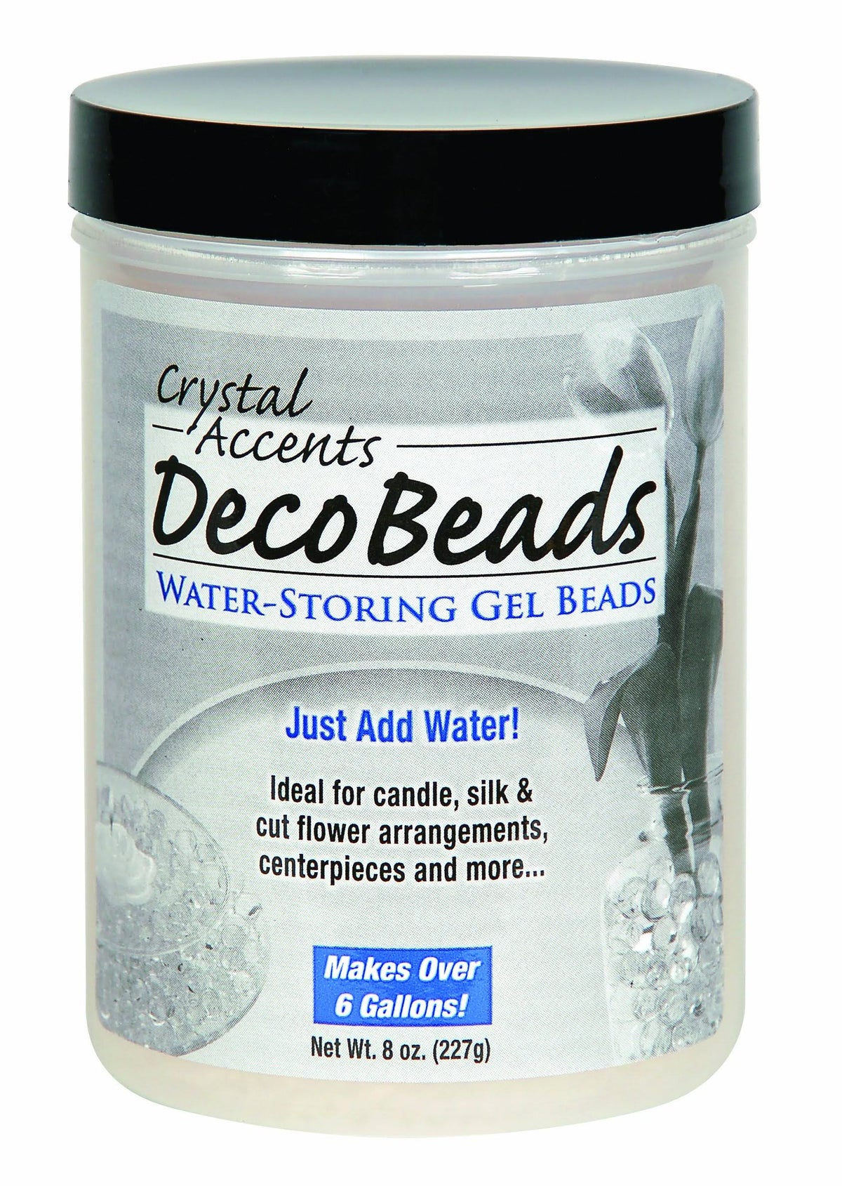 Deco Beads 8 oz Jar Blue Pack of 12 J174