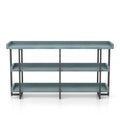 Antique Blue 3-Tier Wood Console Table W49788