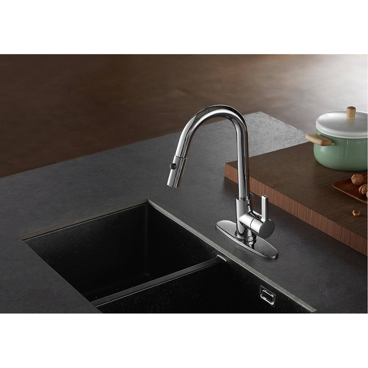 Brushed Nickel Single-Handle Pull-Down Kitchen Faucet L27884