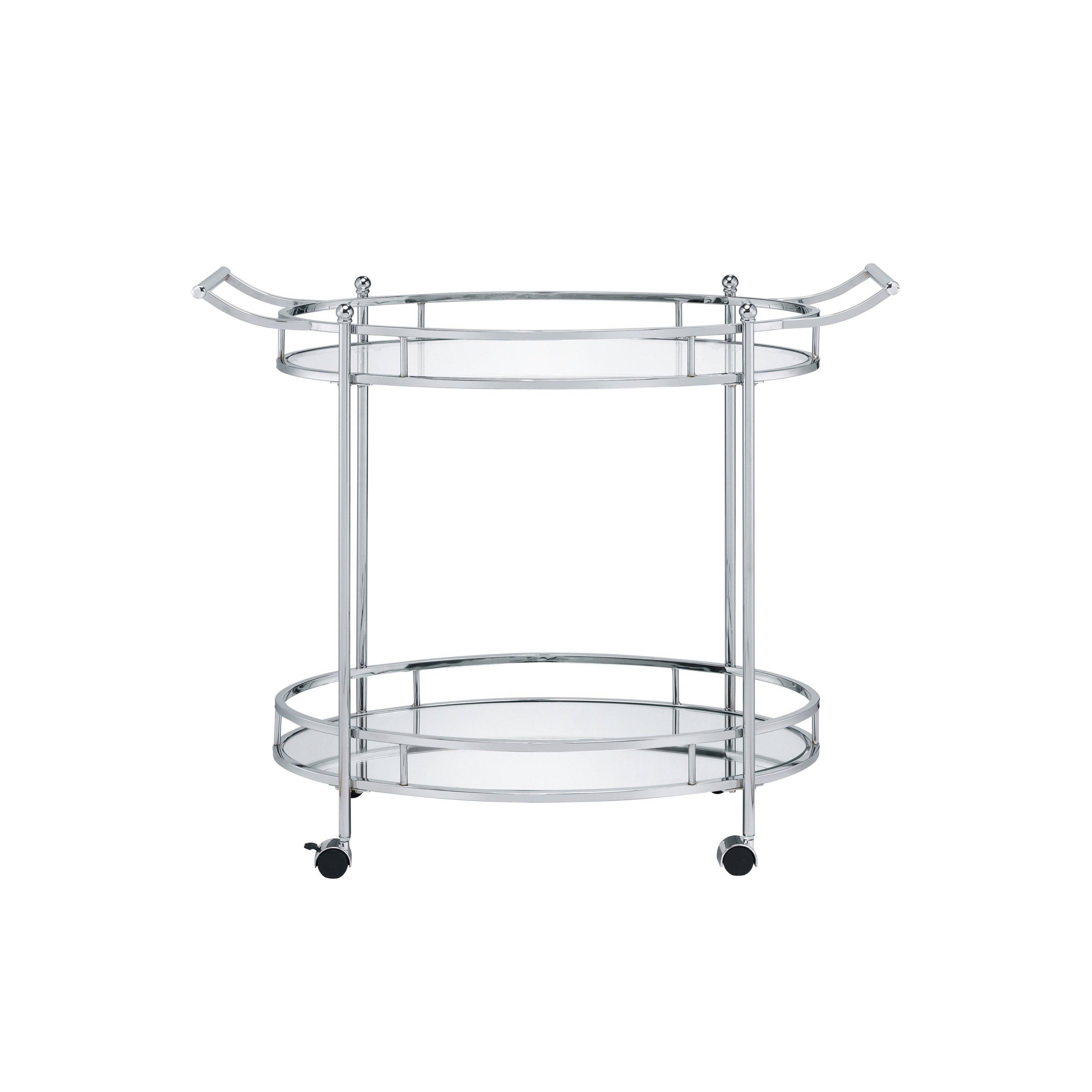 Clear Glass Serving Cart J472