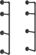 Industrial Wall Mount Iron Pipe Shelf Black 3 Tier X2 R82433