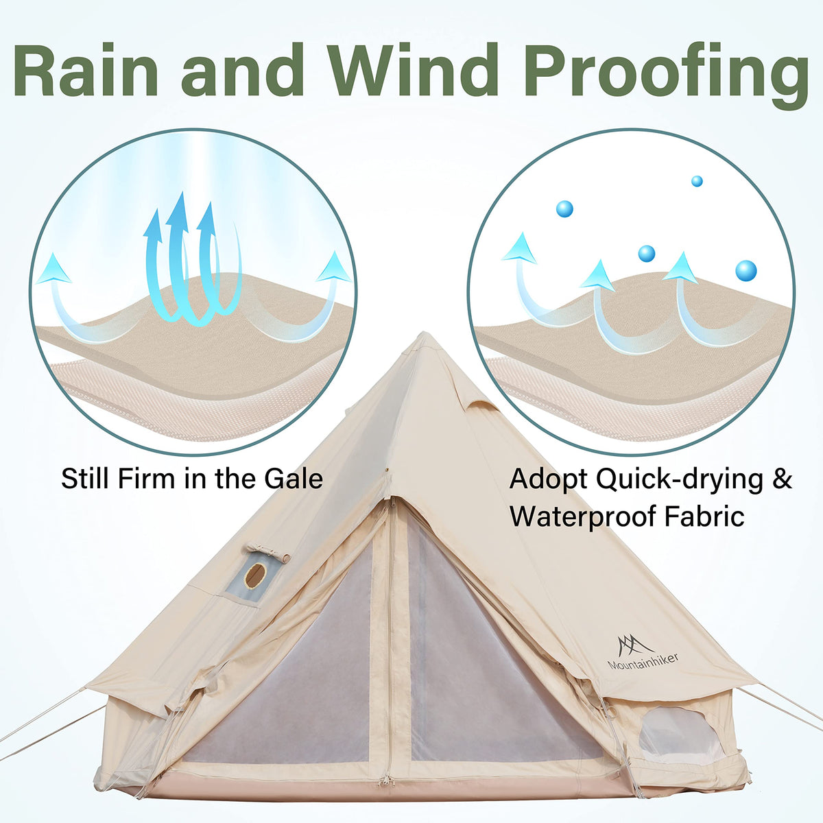 Mongolian Yurt Tent with Mosquito Net Doors & Windows H95954