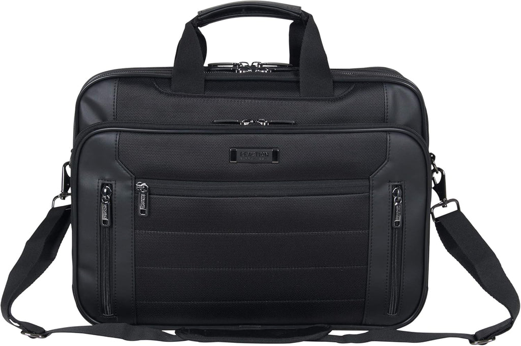 Black 1680d Polyester Dual Compartment 17" Laptop Portfolio F4830