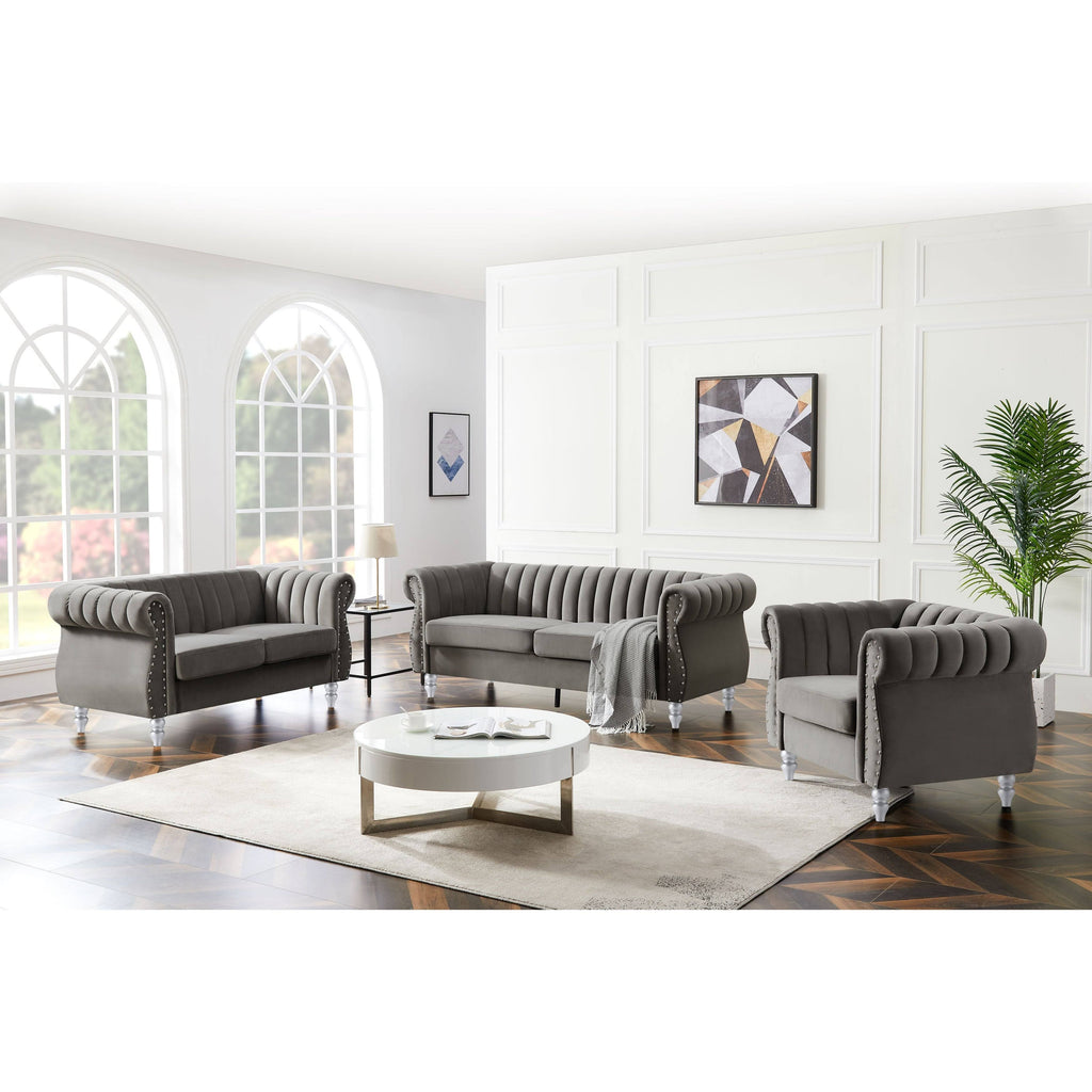 Velvet Chair in Black V10417
