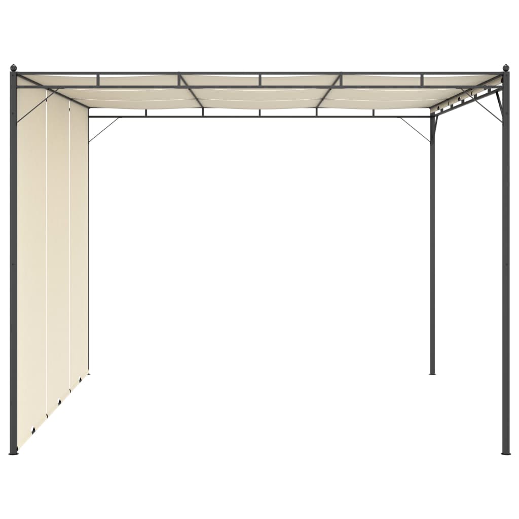 Cream Garden Gazebo with Side Curtain T2100